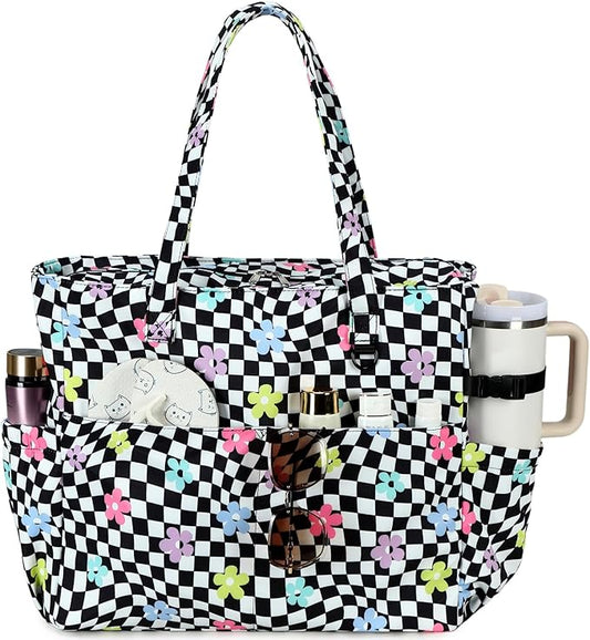 Bluboon Beach Bags for Women, Large Waterproof Tote Bag With Wet Compartment for Pool Weekender Travel Gym