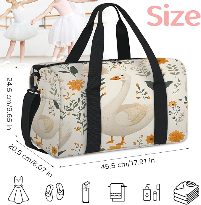 Funny Goose Travel Duffle Bag for Women Men, Overnight Weekender Bag, Carry on Tote for Sport Gym