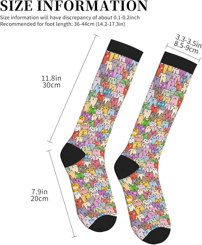 Compression Socks Knee High Circulation Support Socks For Women Men Athletic Running Work Hiking Cycling Travel