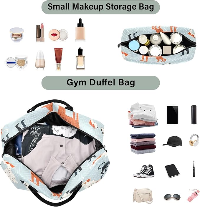 Dalmatian Pattern Travel Duffle Bag Gym Yoga Carry on Bags for Men Women Weekender Bag