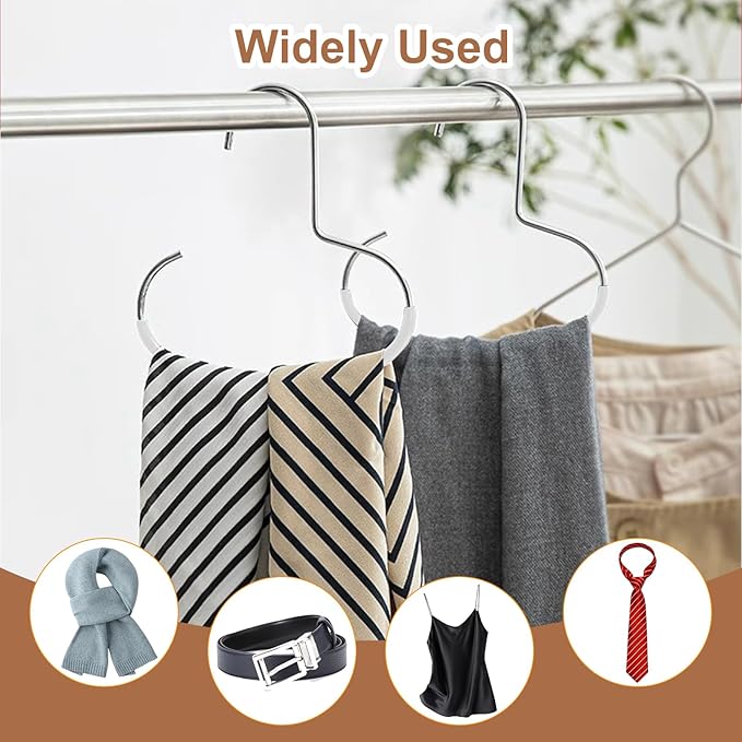 6 Pcs Hat Organizer for Baseball Caps, Heavy-Duty Metal Closet Cap Rack Holder for Space-Saving, Cap Organizer for Baseball Caps, Beanies, Belts, Purses (White)