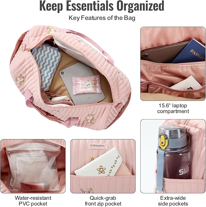 Women’s Travel Duffel Bag – Large Weekender & Overnight Travel Bag with Wet Pocket, Carry-On Friendly, Ideal as Hospital or Maternity Bag for Labor and Delivery