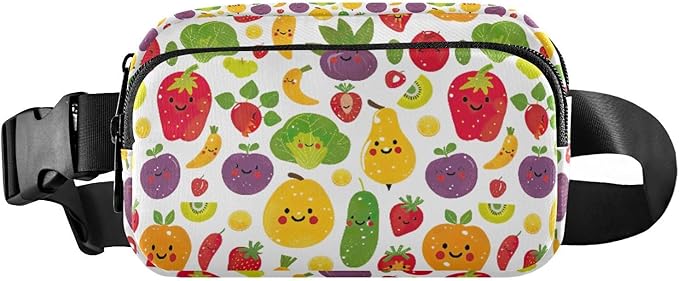 Cute Fruits Vegetable Fanny Pack for Women Men Water Resistant Fashion Waist Packs with Adjustable Strap Belt Bag for Travel Workout Jogging Hiking 21218838