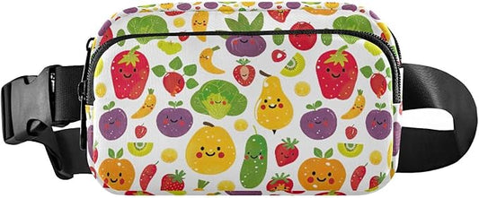 Cute Fruits Vegetable Fanny Pack for Women Men Water Resistant Fashion Waist Packs with Adjustable Strap Belt Bag for Travel Workout Jogging Hiking 21218838