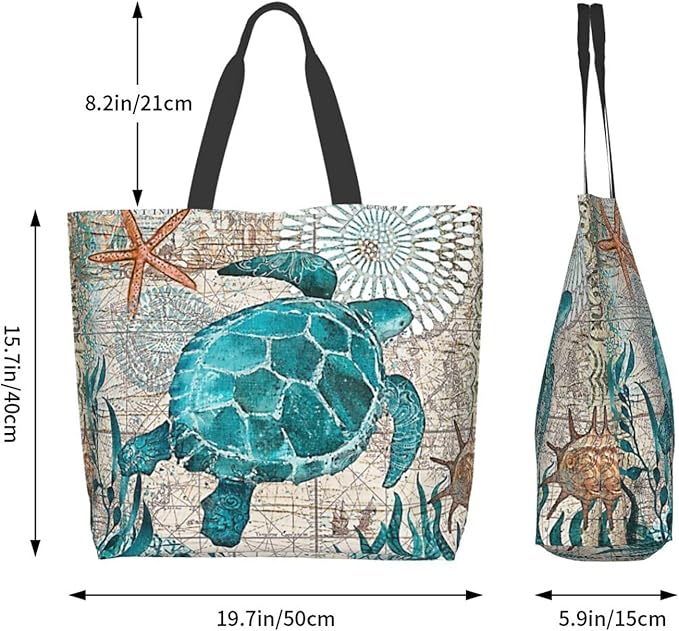 Tote Bag for Women Large Beach Bag Reusable Grocery Bags Handbag for Travel Shopping