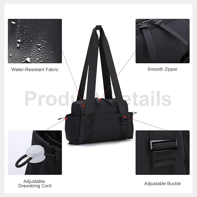 Freie Liebe Small Gym Bag for Women, Mini Tote Duffle Bag with Wet Compartment Nylon Yoga Handbags for Workout Sport and Travel
