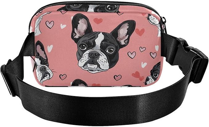 Kawaii French Bulldog Fanny Pack for Women Men Water Resistant Fashion Waist Packs with Adjustable Strap Belt Bag for Travel Workout Jogging Hiking 21219034