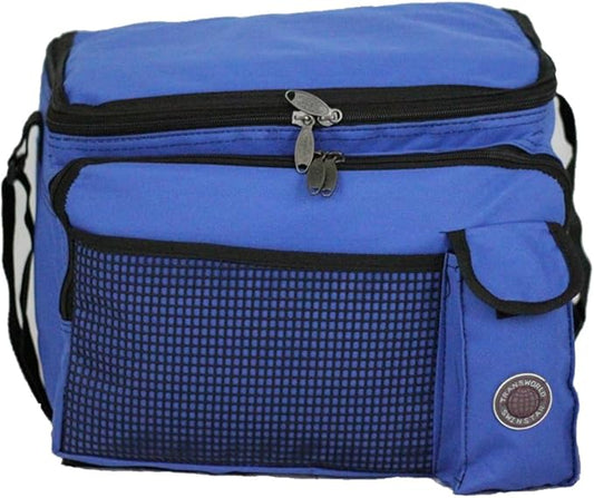 Transworld Durable Deluxe Insulated Lunch Cooler Bag (Many Colors and Size Available) (13 1/2"x10"x10", Royal Blue)