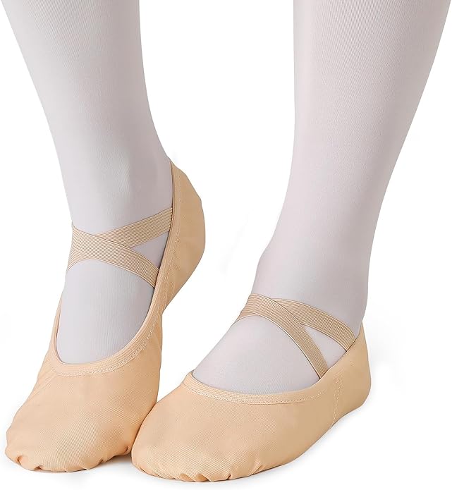 TXJ Sports Ballet Shoes for Women Girls, Women's Ballet Slipper Canvas Dance Shoes Split Sole Yoga Dance Flats