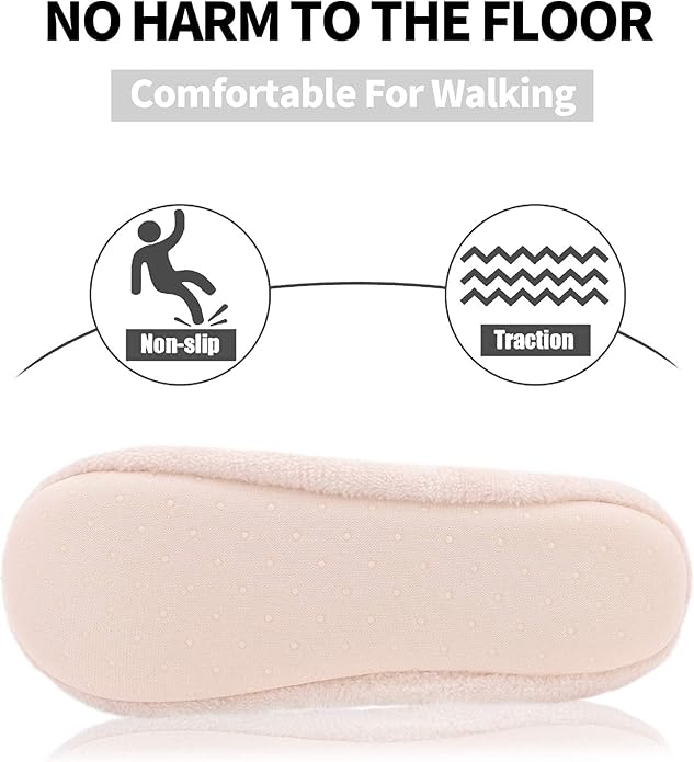 DICUIRD Women's Ballerina Slippers Lightweight House Slippers with Stretchable Heel Design