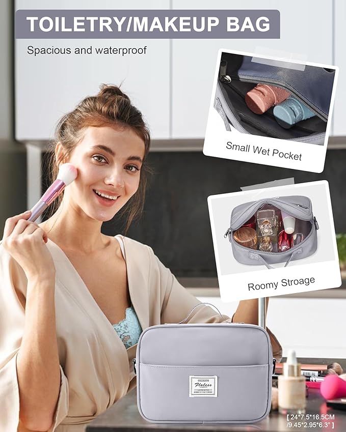 Gym Bag Womens Mens with Shoes Compartment and Wet Pocket Travel Duffel Bags for Women for Plane Sport Gym Tote Bags with Toiletry Bag Waterproof Weekend Overnight Carry on Bag Hospital Holdalls