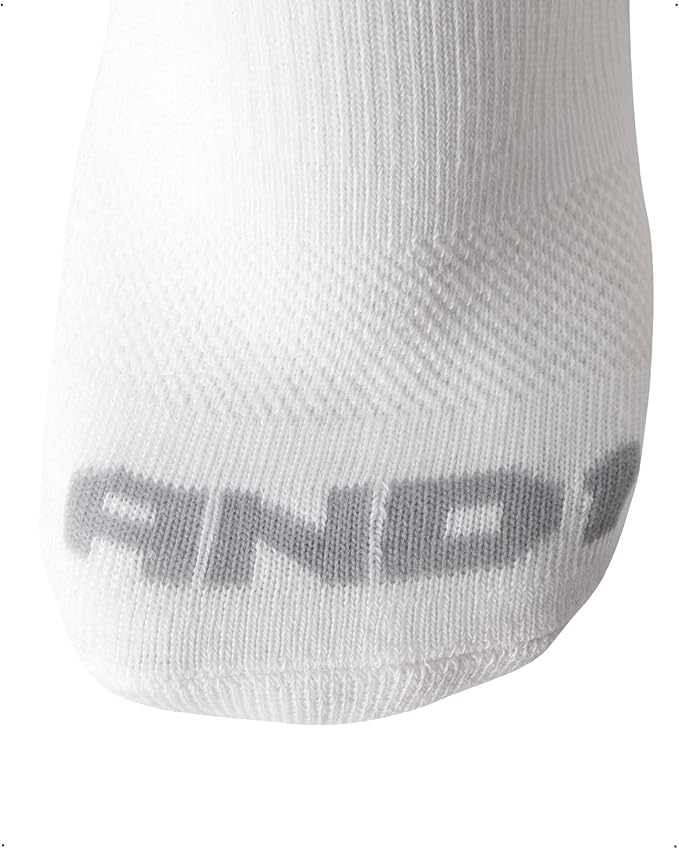 AND1 Mens No Show Socks - 12 Pack Performance Stretch Athletic Compression Socks for Men - Sports Low Cut Socks (6-12.5)