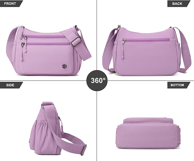 Casual Crossbody Bag with Anti Theft Pocket - Women Lightweight Water-Resistant Purse Bag