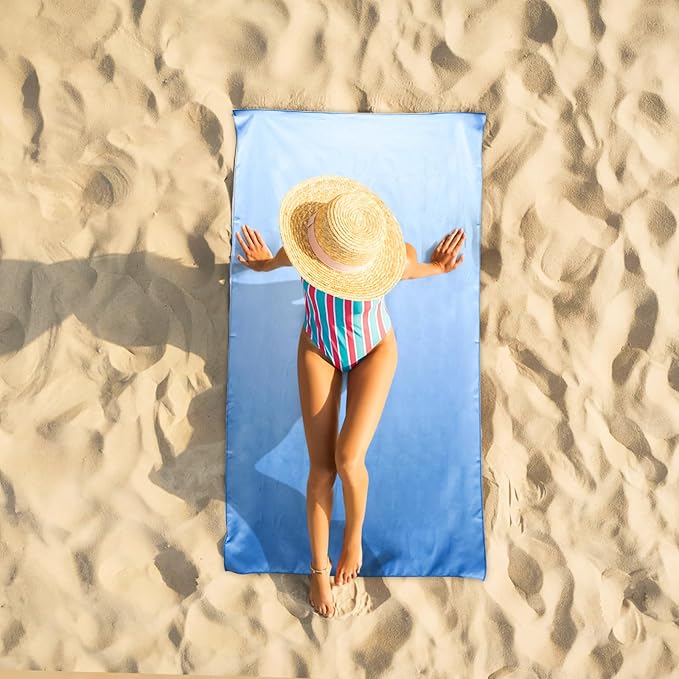 Camping Towel L Size Fast Drying Microfiber Lightweight for Men Women Travel Body Beach Hiking Swimming Hot Yoga Mat Sweat Towels(Blue, 1 Pack L)