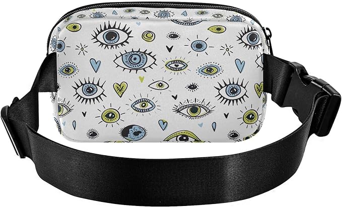 Evil Eyes Fanny Pack for Women Men Water Resistant Fashion Waist Packs with Adjustable Strap Belt Bag for Travel Workout Jogging Hiking 21220456