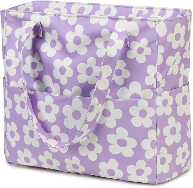 Bluboon Beach Bags for Women, Large Waterproof Tote Bag With Wet Compartment for Pool Weekender Travel Gym