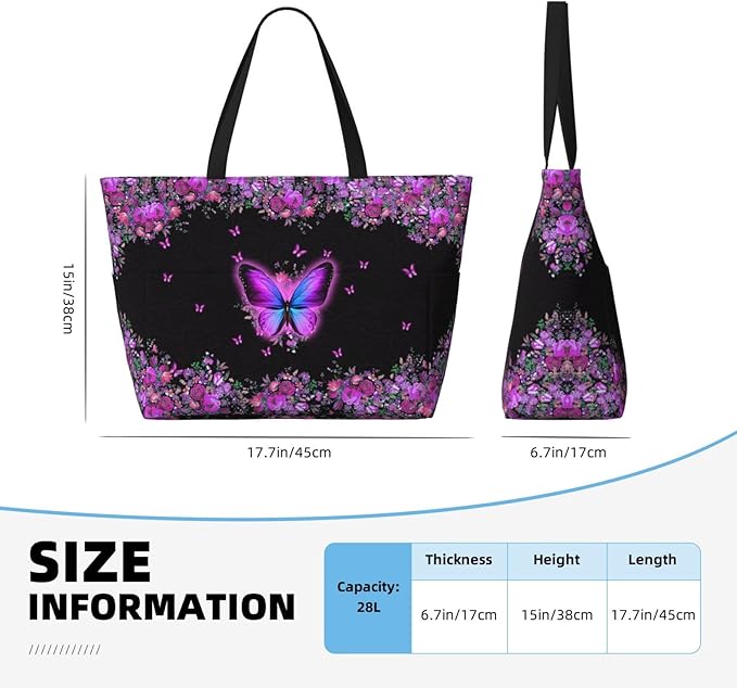 Large Beach Bag for Women Waterproof Foldable Travel Shoulder Tote Bag with Pocket for Weekender Pool Vacation