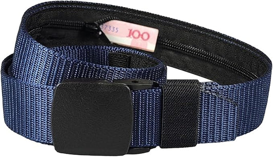 Money Waist Belt, Hidden Travel Pouch, Security Wallet with Blocking, Adjustable Strap for Documents Currency Tickets, Travel Gear, Anti Theft Belt for International Trips