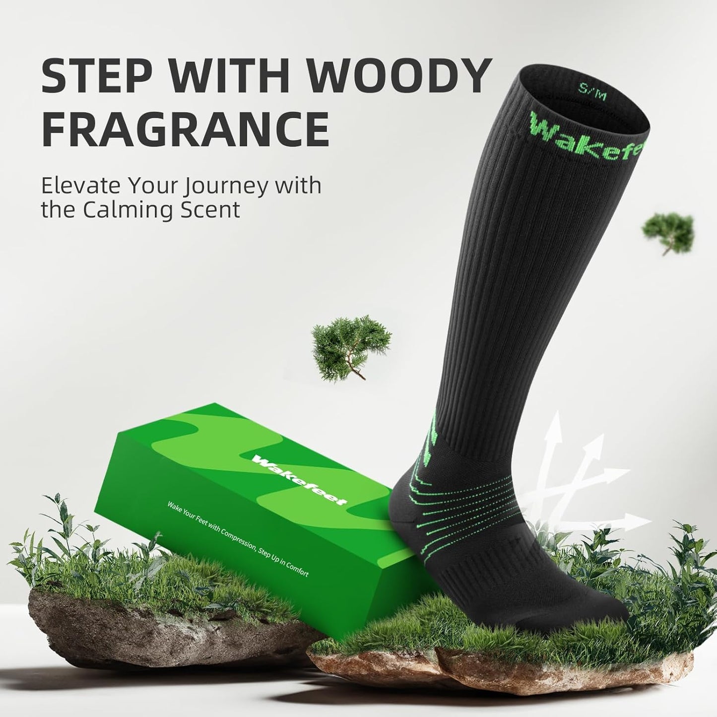 Compression Socks for Women Men 3 Pairs, Compression Stockings, Fragrance Flight Socks for Travelling Sitting