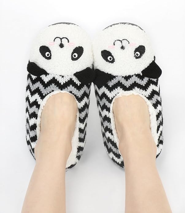 DICUIRD Womens Cute Animal Soft Sole Slipper Socks with Grippers-Fuzzy House Slippers