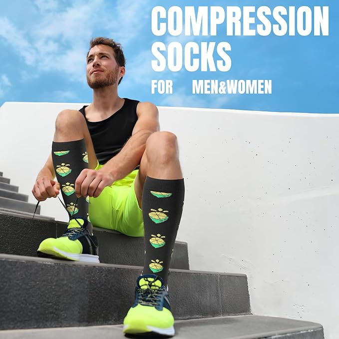 bropite Compression Socks for Women & Men 8 Pairs Circulation-Compression Socks 20-30 mmhg-Best for Running,Nurse,Travel,Yoga