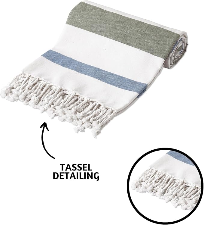 Folkulture Turkish Beach Towel for Adults with Tote Bag 40" x 72" Bath Towels, Beach Blanket or Oversized Sand Free Beach Towels, 100% Cotton Quick Dry, Lightweight and Large, (Carnival)