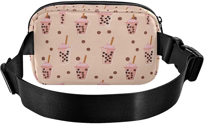 Kawaii Bubble Tea Fanny Pack for Women Men Water Resistant Fashion Waist Packs with Adjustable Strap Belt Bag for Travel Workout Jogging Hiking 21219294