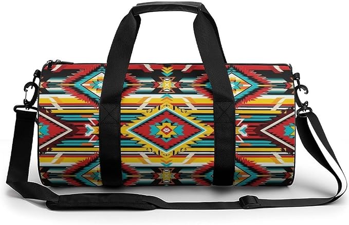 Weekender Carry on Beach Yoga Bag Sport Gym Fitness Tote Overnight Weekender Travel Bags for Men Women (Southwest Aztec(002))