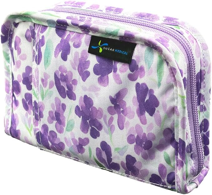 Sugar Medical Diabetes Supply Case |Diabetic Care Products | Diabetic Supplies Travel Organizer | Diabetic Supply Bag | Glucose Meter Kit | Diabetic Bags for Supplies | Glucometer Case (Tessa Floral)