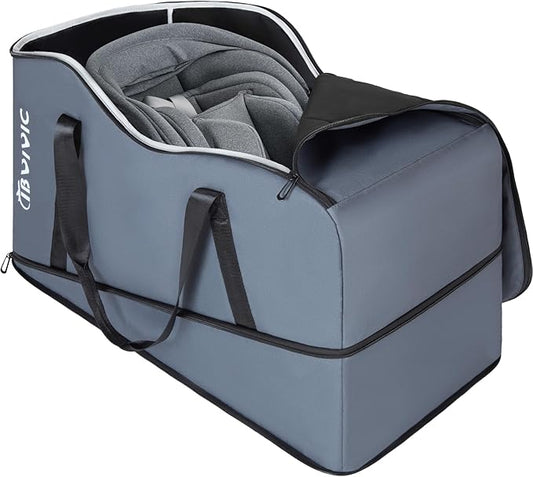 Car Seat Travel Bag Compatible with UPPAbaby Aria and Mesa, Infant Car Seat Travel Bag Car Seat Cover for Airplane Travel (Grey)
