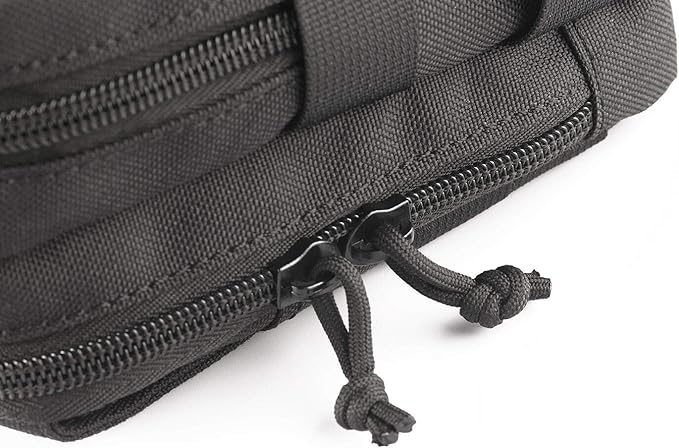 Tactical Phone Holster Pen Holder Molle EDC Belt Organizer Vest Attachment Pocket Tool Kit Gadget Waist Utility Pouch Dog Treat Bag with D-Ring Locking Hook Buckles Carabiner Key Clip
