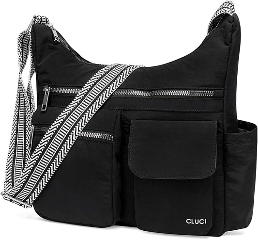 CLUCI Travel Purses for Women, Waterproof Nylon Crossbody Bags for Woman Trendy, Anti Theft Shoulder Handbags for Ladies