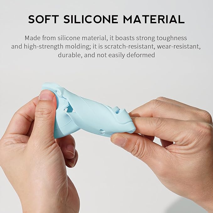 Pocket 3 Case, Cute Silicone Protective Case Compatible with DJI Osmo Pocket 3 Creator Combo, Lightweight Screen Protector Grip Cover Accessories for Xtra Muse - Cat Paw Blue