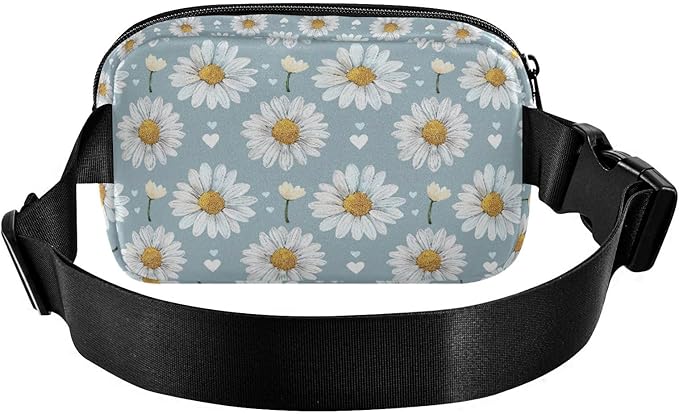 Daisy Hearts Fanny Pack for Women Men Water Resistant Fashion Waist Packs with Adjustable Strap Belt Bag for Travel Workout Jogging Hiking 21218856