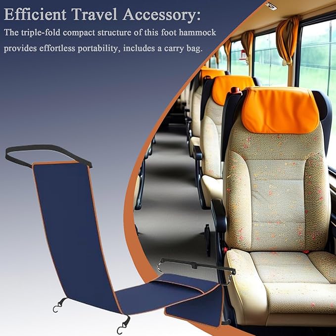 Airplane Foot Hammock, Airplanes Travel Feet Hammock, Footstool Hammocks Travel Tripod Suitable for Adult Baby Sleeping Bed Airplane Train Bus Car Passenger Hammocks Resting Feet and Legs