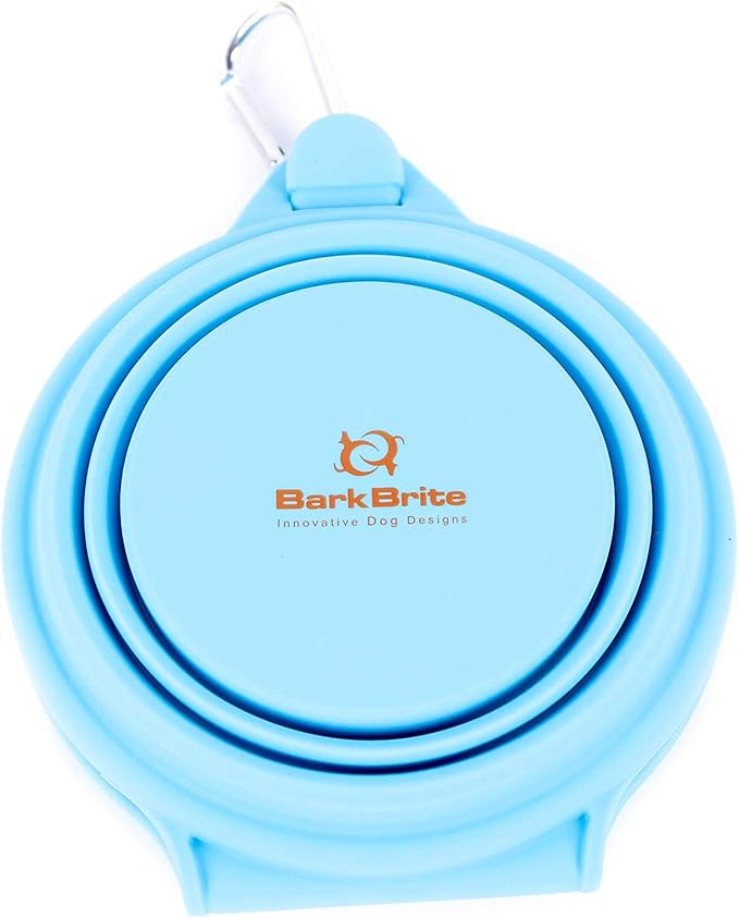 Bark Brite Collapsible Double Dog Bowl Made with Food Grade Silicone