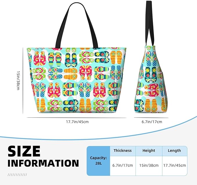Large Beach Tote Bag Beach Bag Waterproof Sandproof Lightweight Women Tote