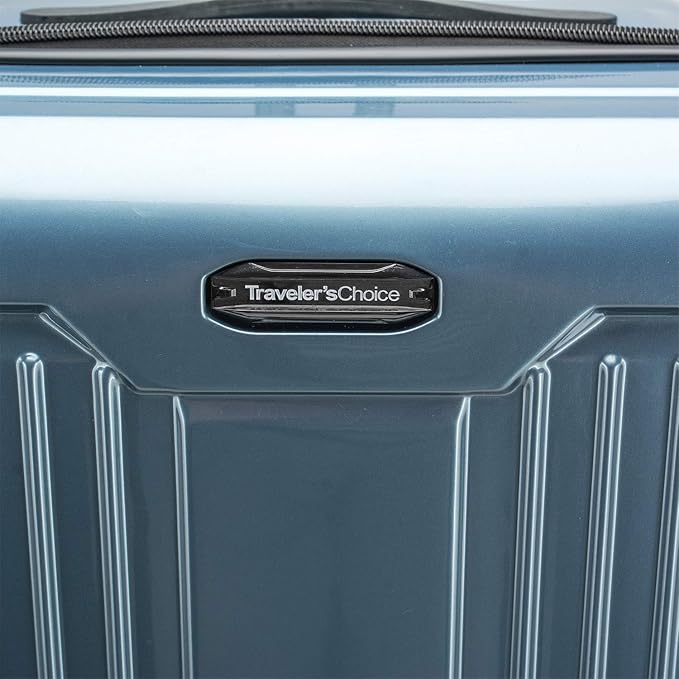 Traveler's Choice Ultimax II Polycarbonate Hardside Luggage with Spinner Wheels, Teal, 31-Inch Large Trunk