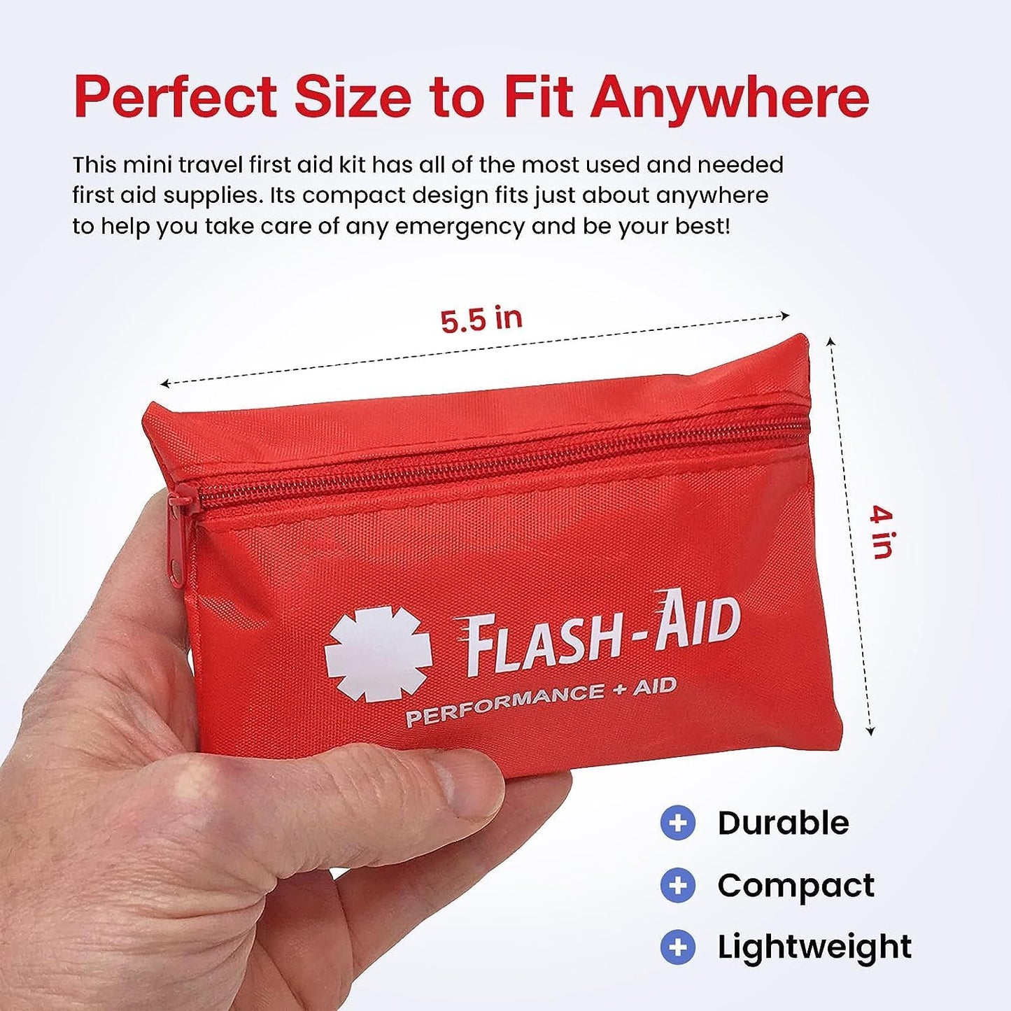First Aid Kit – 4-Pack of Compact Travel IFAKs – Mini First Aid Kits for Emergency Preparedness, Events, Travel, Hiking, Camping, and Everyday Use – Portable and Lightweight