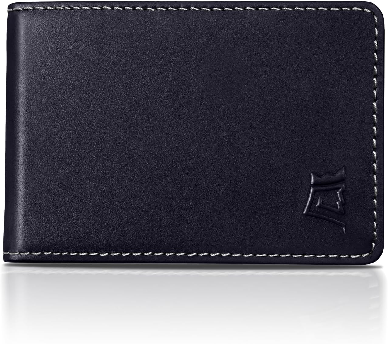 Kings Loot Wallet for Men | Minimalist Slim RFID Blocking Leather Design with Cash Pocket & Card Pull Strap | Holds 1-15 Cards | Stylish & Durable Wallets (Sapphire)