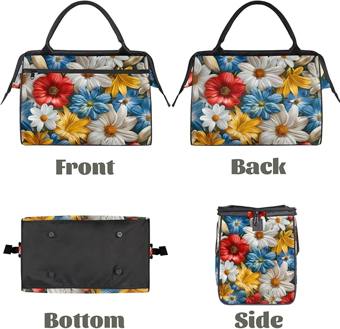 Rural Floral Overnight Weekender Bag for Women Men Travel Duffel Bags Waterproof Luggage Carry on Sports Yoga Gym Bag