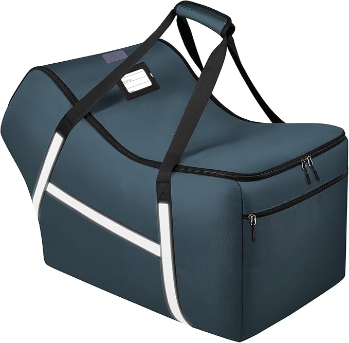 Infant Car Seat Travel Bag for Airplane Compatible with All Nuna Pipa Car Seat and Base,Chicco KeyFit 30 and Base, Padded Car Seat Bags for Air Travel,Car Seat Gate Check Bag with Side Pocket, Blue