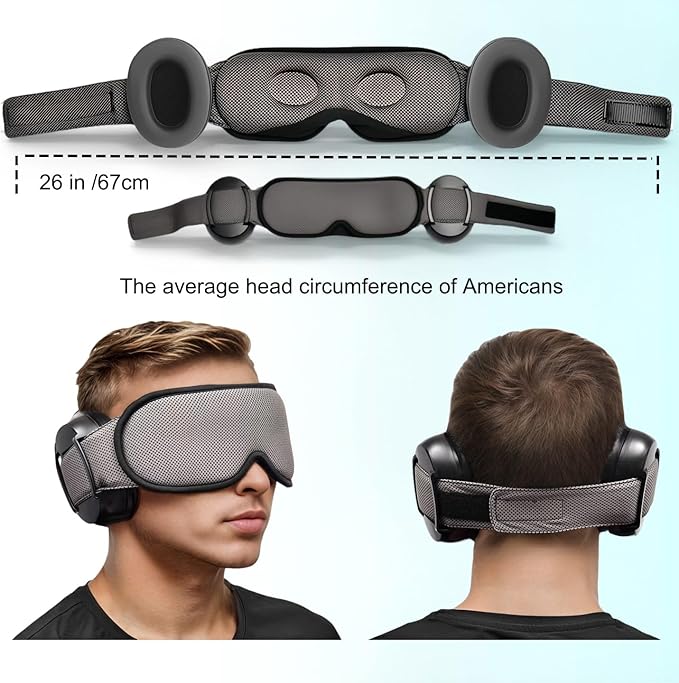 Ear Muffs Eye Mask Set for Sleeping Noise Reduction, Noise Cancelling Earmuffs 3D Light Blocking Sleep Mask Set