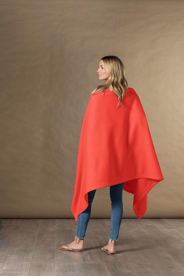 MV Sport Lightweight Sweatshirt Blanket Throw – Warm & Cozy, Breathable Oversized Fleece Knit, Couch, Bed, Travel, Cold Nights, and Outdoors – Soft Light Weight Blanket 54" x 84" Watermelon