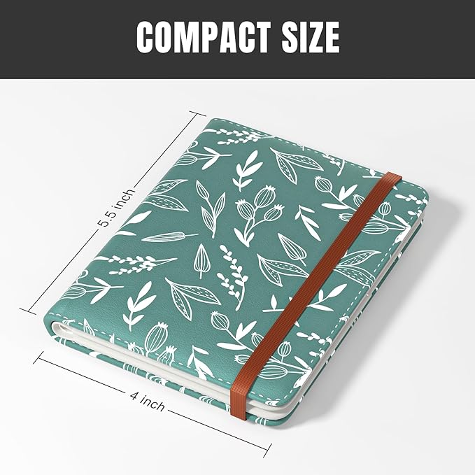 Rimilak Passport Holder, RFID Blocking Passport Cover Wallet Travel Essentials, Leather Travel Documents Organizer Protector for Women and Men, White Leaves