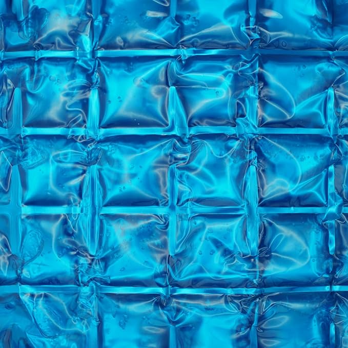 Jacent Reusable Ice Pack Mat, Flexible 30-Cube Gel Freezer Sheet for Coolers, Lunch Bags, Food Storage & Outdoor Use, Jumbo 12 x 9.5 Inch
