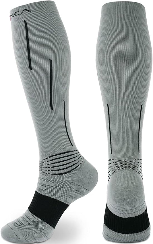 NEENCA Compression Socks, Medical Athletic Calf Socks for Injury Recovery & Pain Relief, Sports Protection—1 Pair, 20-30 mmhg