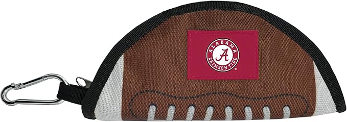 Pets First NCAA Alabama Crimson Tide Collapsible Dog Travel Bowl, Food and Water Bowl for Dogs & Cats. Lightweight Leak-Proof Pet Bowl for Travel with Football Field & Pebble-Grain Design