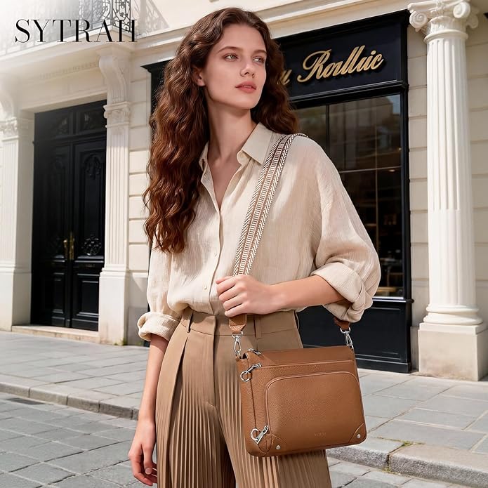Anti-Theft Crossbody Purse for Women, Crossbody Shoulder Bag with Built-in Wallet & RFID Blocking for Travel Workout