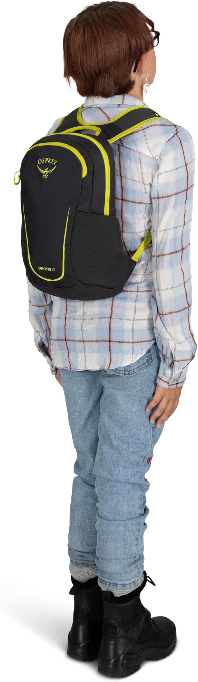 Osprey Daylite Jr. Kids' Commuter Backpack, Black/Lemongrass
